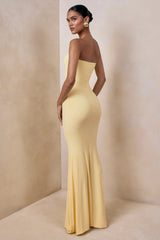 Ceremony | Lemon Bandeau  Maxi Dress