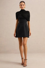 Veda | Black Square-Neck Mini Dress