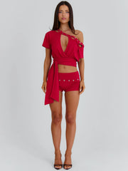 Janiya Crop Top Red
