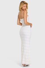 Lace Maxi Dress In Coconut