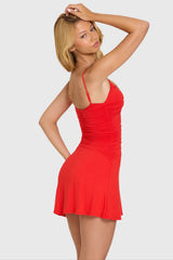 Modal Mini Dress In Cherry