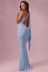 Jersey Bridesmaid Dress In Sky Blue