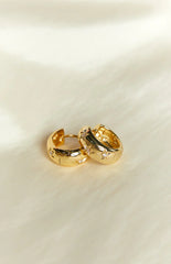 Stardust Gold Hoop Earrings