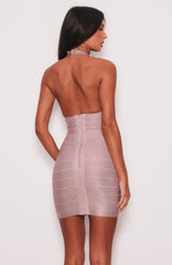 Tease Alert Bandage Mini Dress Baby Pink