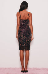 Wear Me Out Beaded Midi Dress Leopard